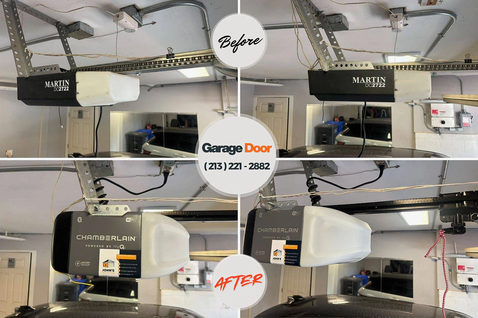 Before and after: garage door repair Fern Park, FL